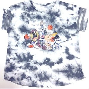 Space Jam Print Tie Dye Vintage T-Shirt Women XL